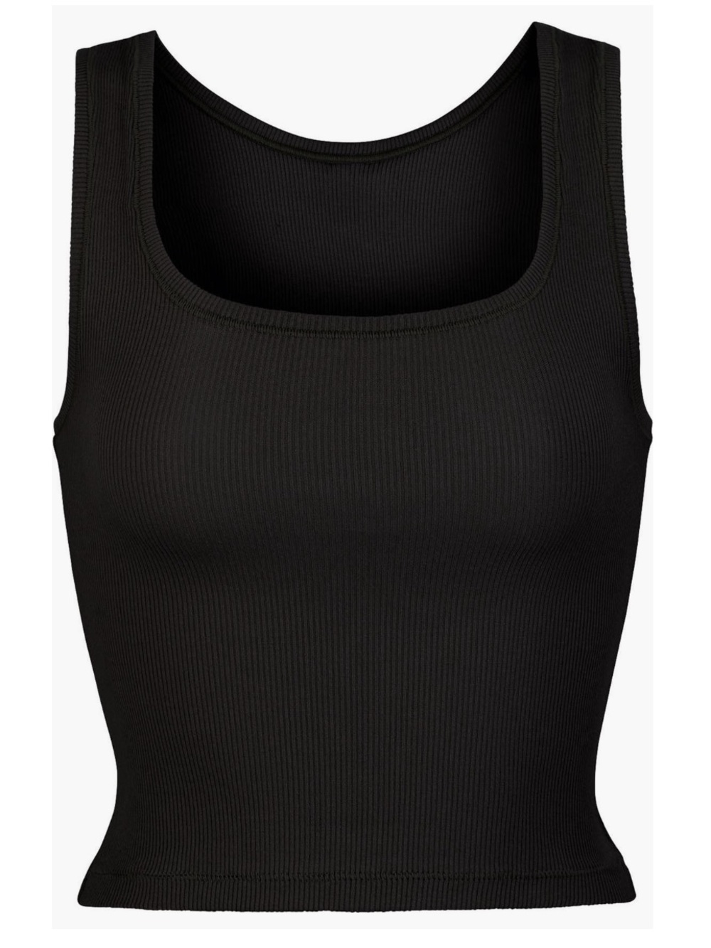 SKIMS Cotton Rib Tank in Soot (Black) - Size Small